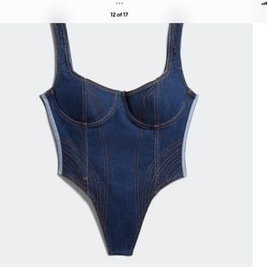 Ivy park new not tags denim bodysuit.
